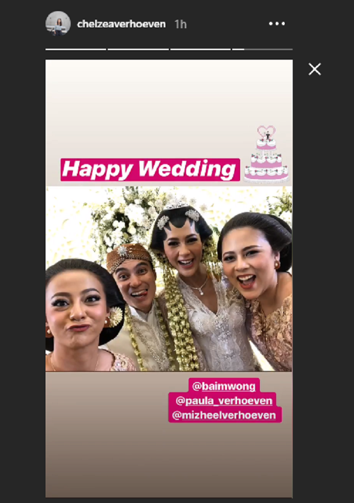 Baim Wong Menikah, Intip 5 Potret Cantik Adik Paula Verhoeven, Chelzea Verhoeven Saat Prosesi (Instagram @chelzeaverhoeven)