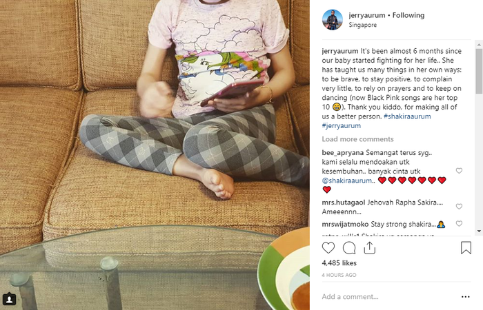 Ayah Shakira Aurum Unggah Foto Sang Putri Setelah 6 Bulan Berjuang Lawan Leukimia, Jerry Aurum: Dia telah Mengajarkan Banyak Hal