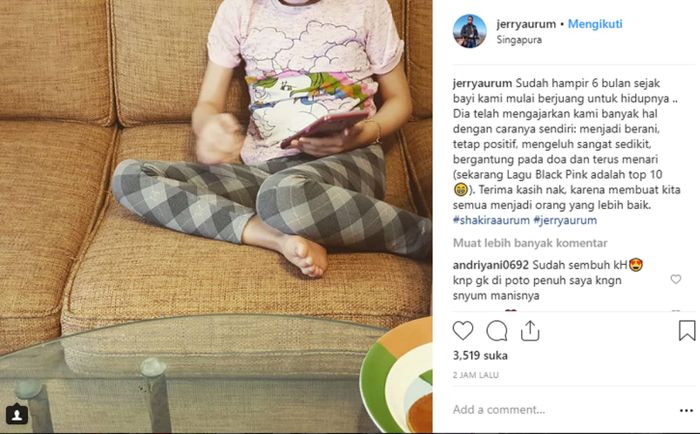 6 Bulan Lawan Leukimia, Jerry Aurum Bagikan Potret Terkini Shakira
