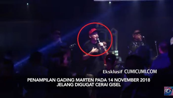 Ekspresi Gading Marten saat bernyanyi 5 hari sebelum gugatan cerai