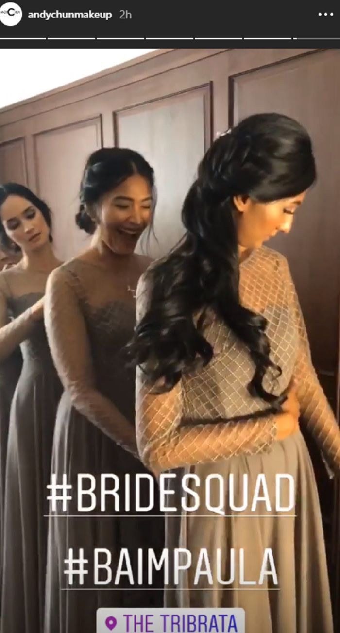 bridesmaid resepsi Baim dan Paula