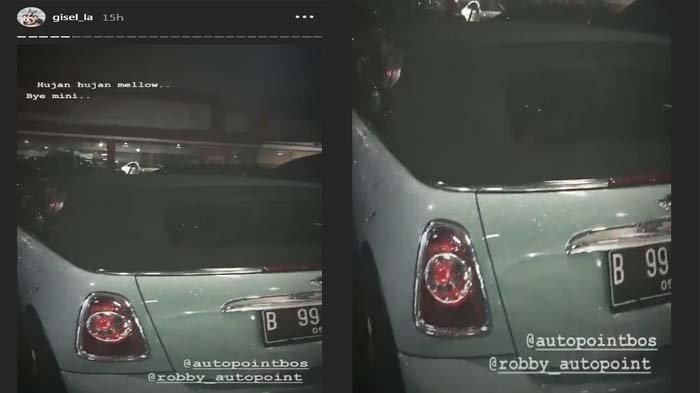 Unggahan Gisella Anastasia yang akan menjual mobil Mini Cooper-nya.