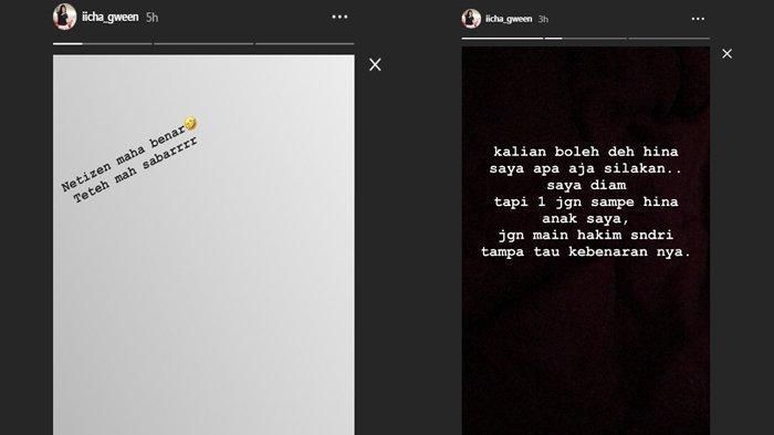 Unggahan Icha Gween di snapgramnya