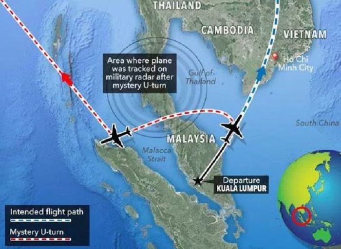 Malaysia Airlines Flight MH370 lepas landas dari Kuala Lumpur dan menuju ke Beijing.
