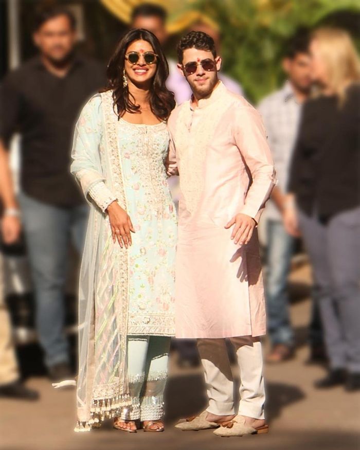 Jelang pernikahan Priyanka Chopra dan Nick Jonas : kedua mempelai tampil glamor dalam balutan busana tradisional India 