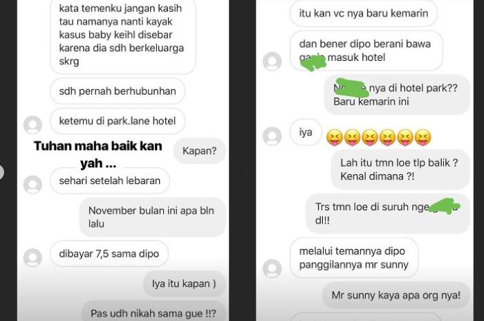 instastory Nikita Mirzani yang mengungkap perselingkuhan Dipo Latief