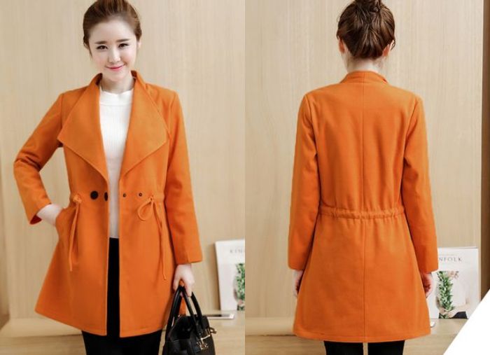 Women Winter Woolen Coat Long - Sleeved Overcoats