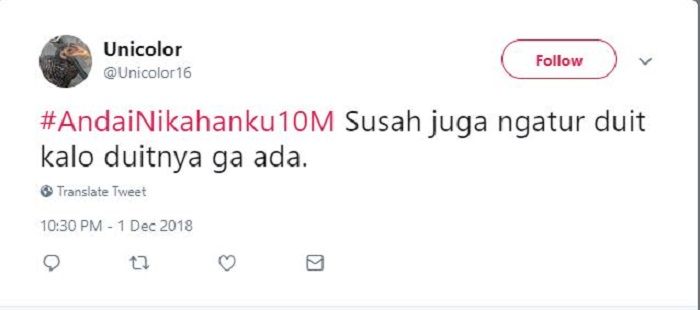 Cuitan kocak bertagar #AndaiNikahanku10M