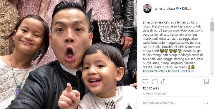 Unggahan Ernest Prakasa