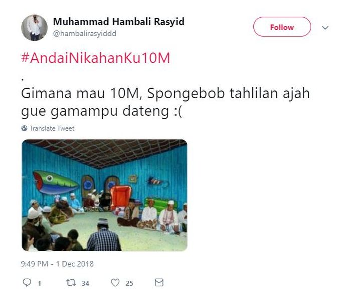 Cuitan kocak bertagar #AndaiNikahanku10M
