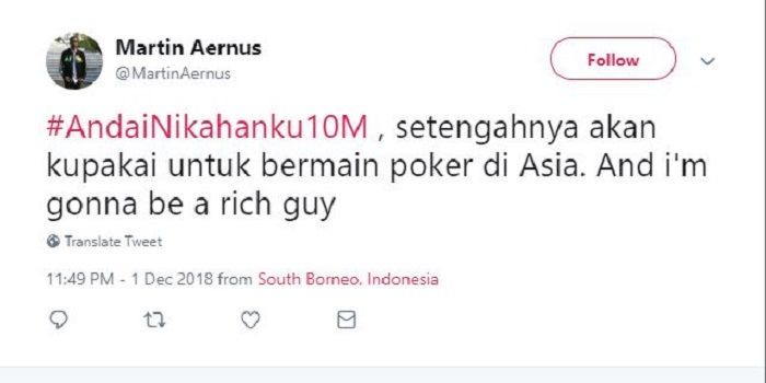 Cuitan kocak bertagar #AndaiNikahanku10M