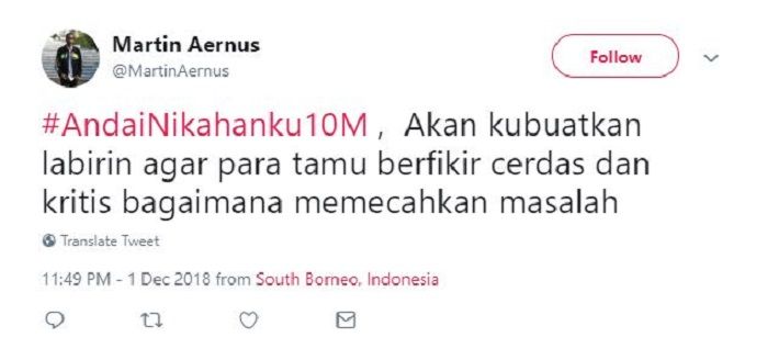 Cuitan kocak bertagar #AndaiNikahanku10M