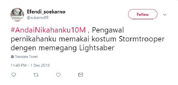 Cuitan kocak bertagar #AndaiNikahanku10M