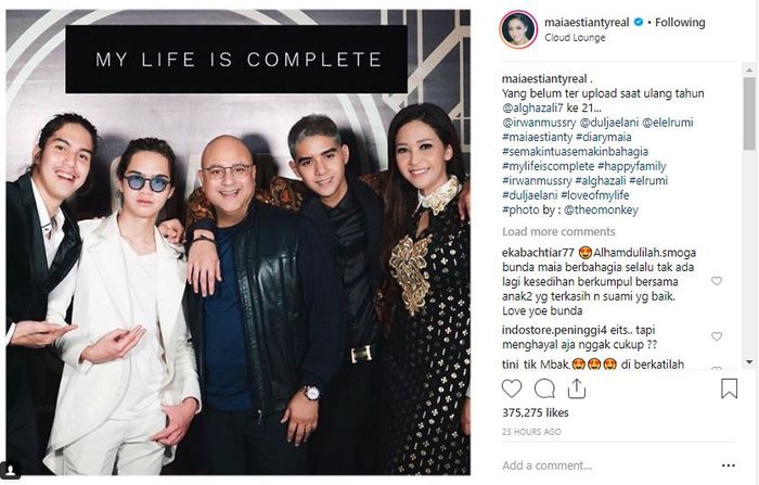Unggahan Maia Estianty setelah menikah dengan Irwan Mussry