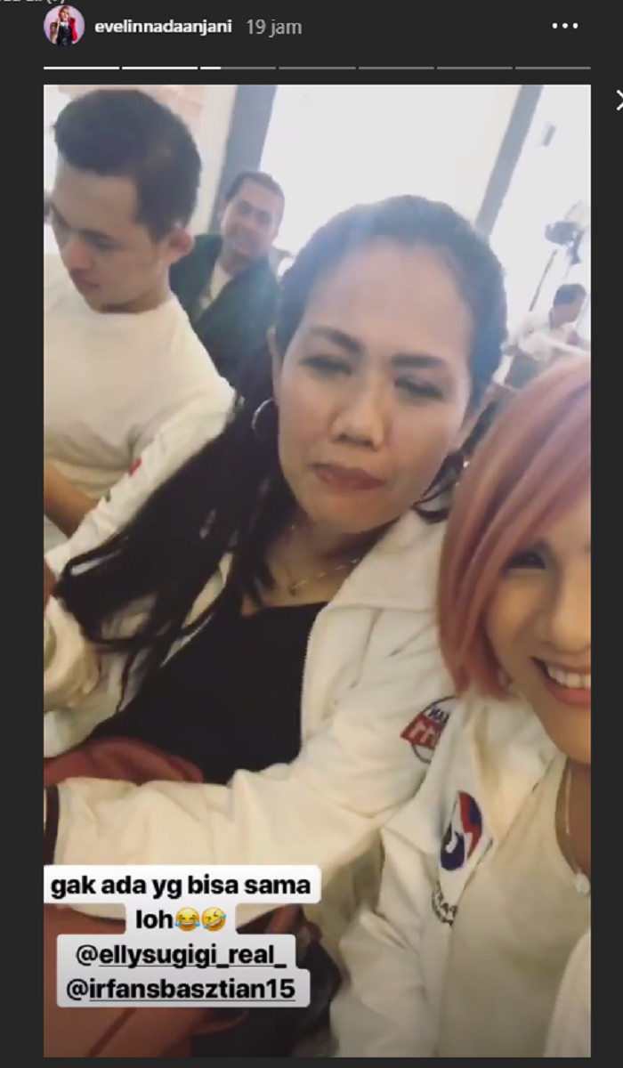 Elly Sugigi di instagram story Evelin