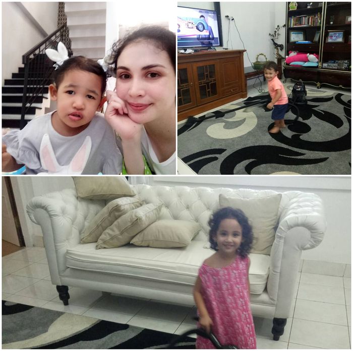 Ruang TV di rumah Arumi Bachsin