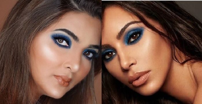 Hasil akhir make up ala Kim Kardashian
