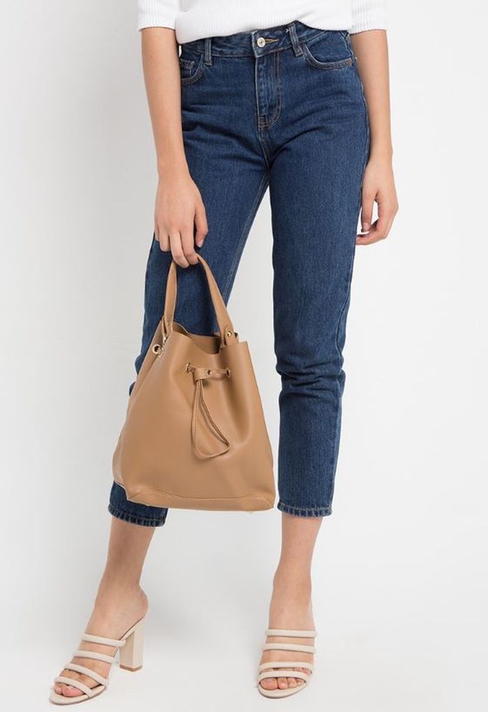 ZALORA Large Drawstring Bucket Bag
