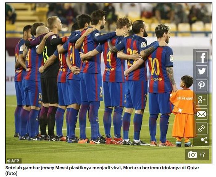 Tim Barcelona bersama dengan Murtaza Ahmadi
