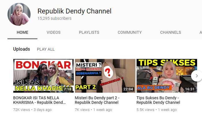 kanal youtube bu Dendy