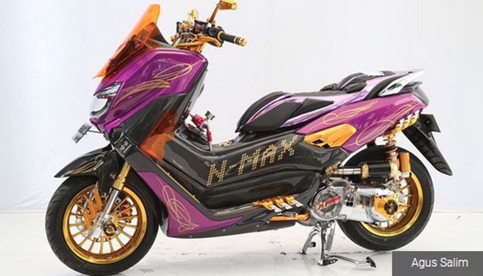 Yamaha NMAX milik Andri Hasrullah, memadukan ungu dan gold