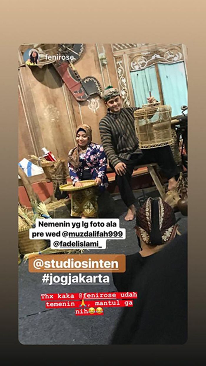 Fadel Islami foto pre wedding dengan Muzdalifah
