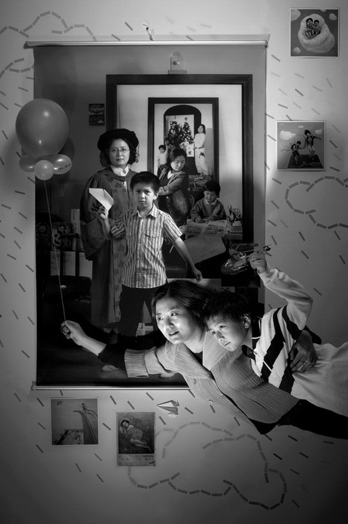 annie wang bersama sang putra