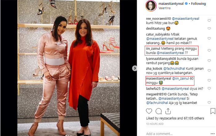 Maia Estinaty bocorkan usia kehamilan
