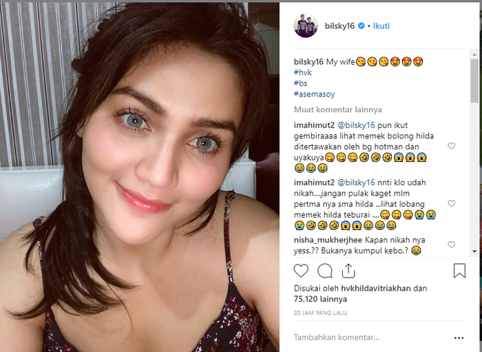 Unggaha Billy Syahputra yang dianggap sebagai petunjuk telah menikahi Hilda Vitria