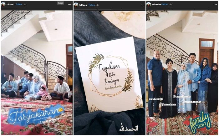Acara tasyakuran 4 bulan kandungan Tasya Kamila 