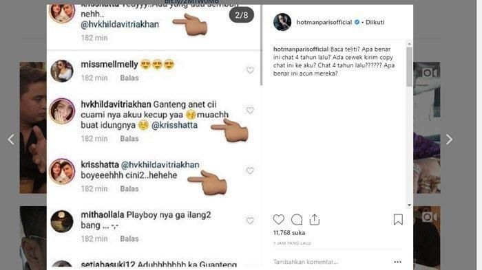 Unggahan soal Hilda Vitria dan Kriss Hatta yang dibongkar Hotman Paris