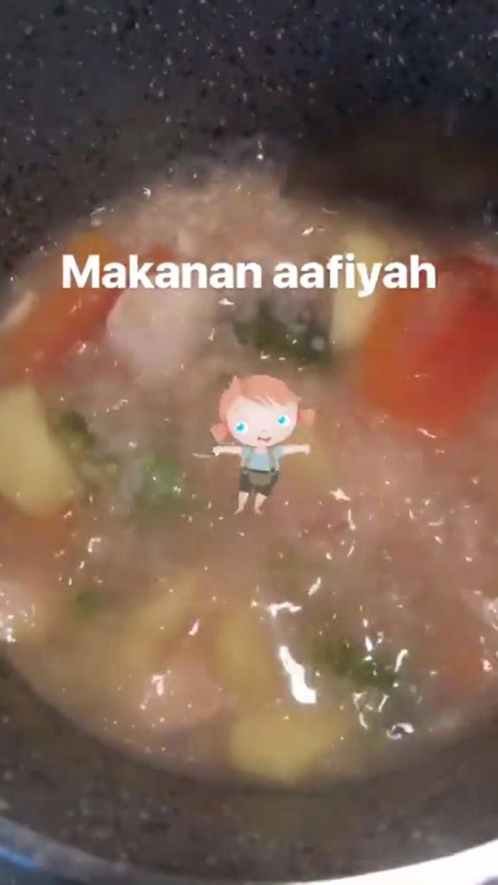 Makanan Siti Aafiyah, putri Siti Nuhaliza