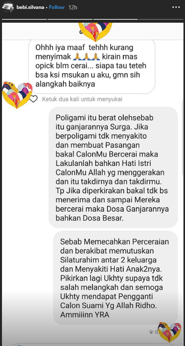 Baru Dinikahi Opick, Bebi Silvana Sudah Blak-blakan Soal Poligami