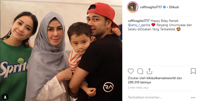Ucapan selamat ulang tahun untuk Amy Qanita dari anak dan menantunya