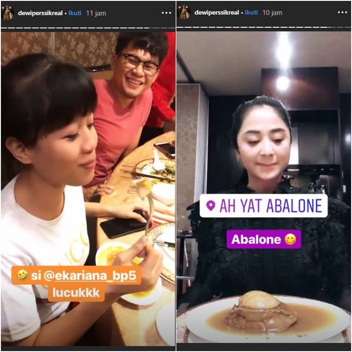 Unggahan dewi Perssik ketika mentraktir keluarga dan rekan dengan makanan seharga Rp3 juta per porsinya