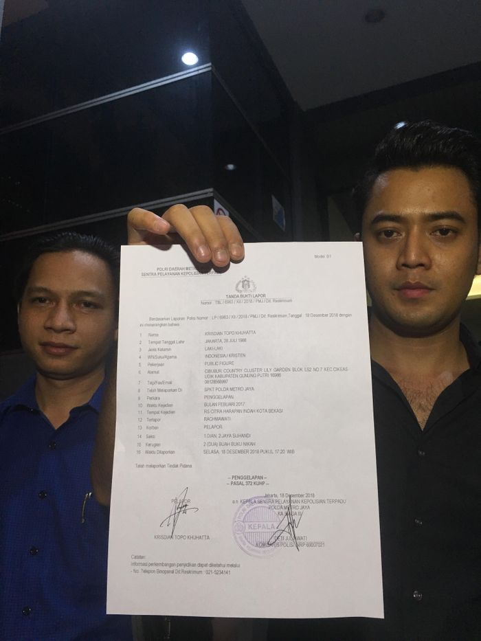 Kriss Hatta laporkan 4 orang sekaligus