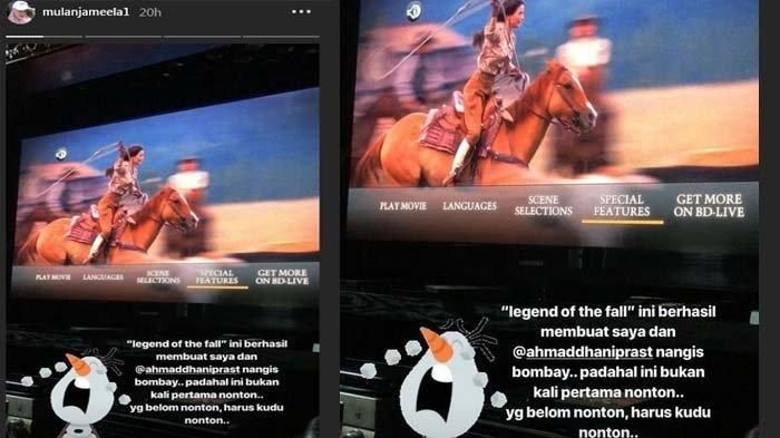 Unggahan instagram story Mulan Jameela