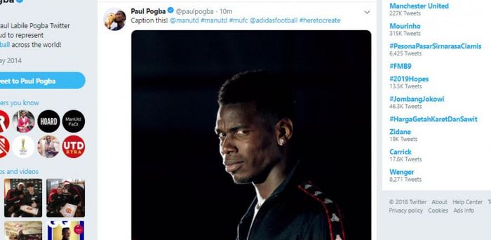 Tangkapan layar foto kontroversial Paul Pogba.