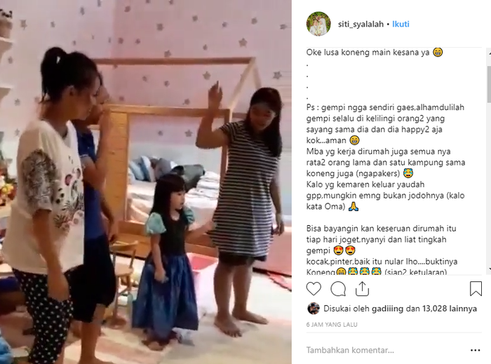 Unggahan Koneng soal pengasuh baru Gempi yang keluar