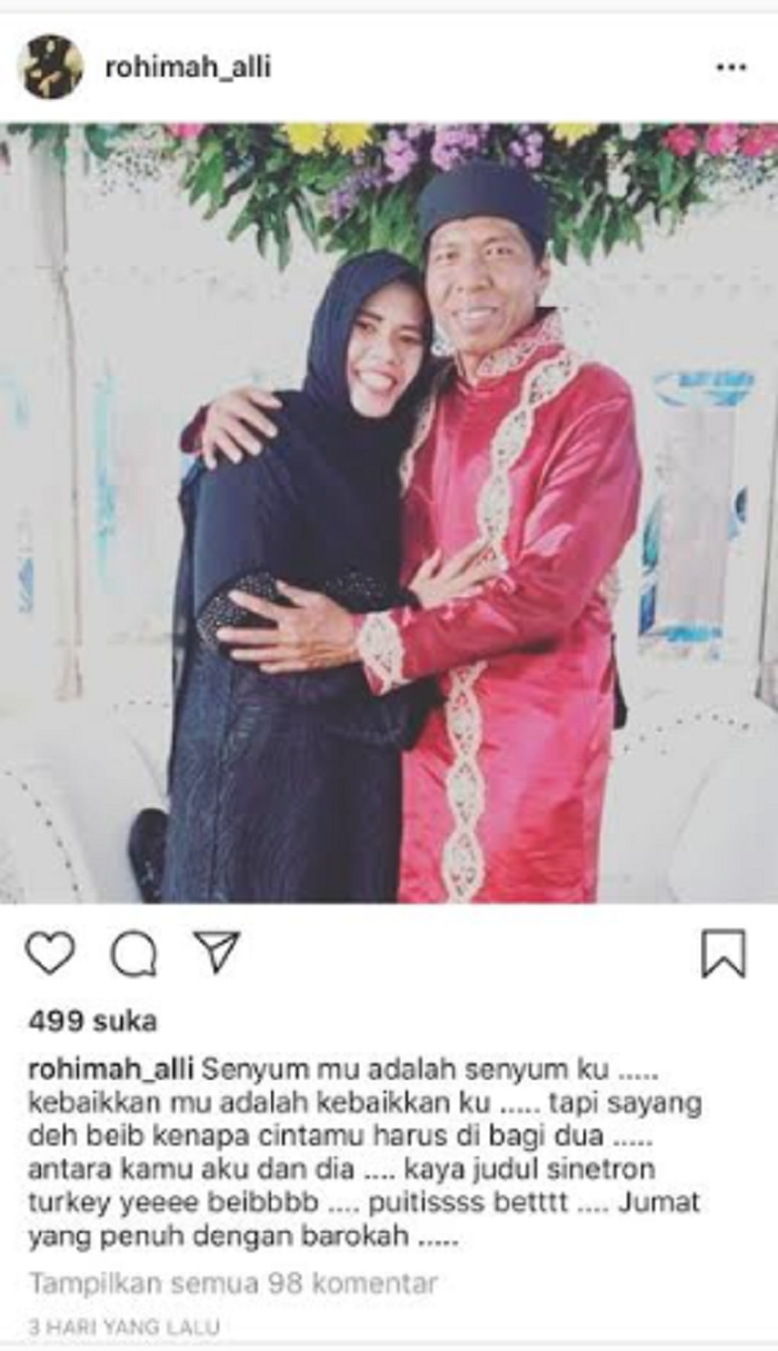 Unggahan Rochimah istri pertama Kiwil