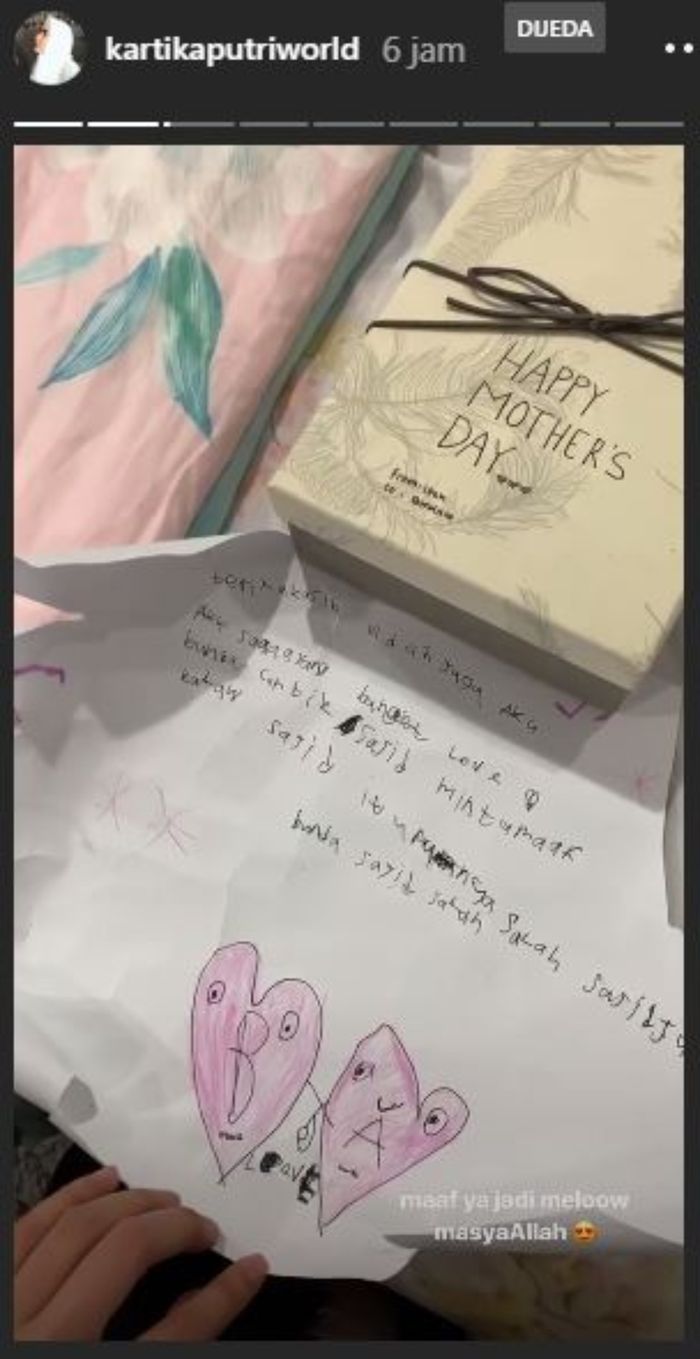 Kartika Putri dapat kejutan Hari Ibu dari anak-anak Hbaib Usman