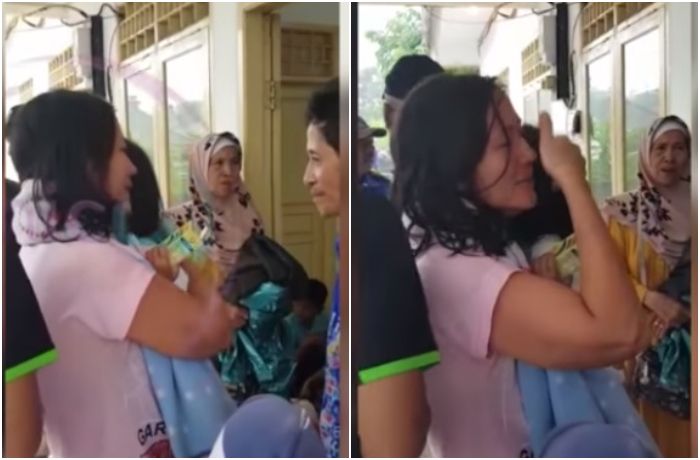 Momen Farida bertemu anak bungsunya