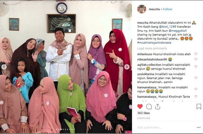 Unggahan terakhir istri Adi Jigo | Instagram @meucha