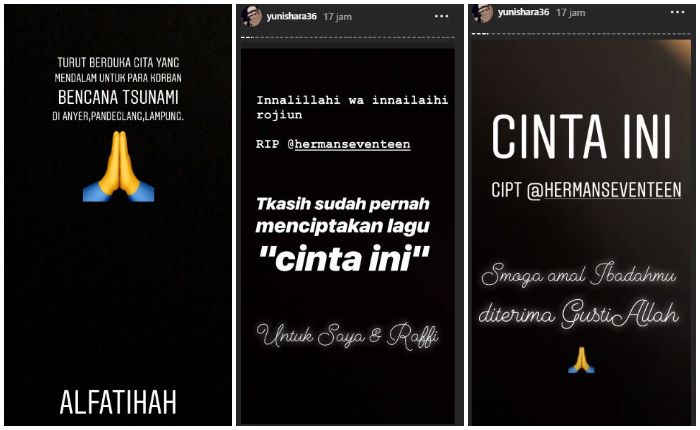 Herman Seventeen Meninggal Dunia, Yuni Shara Sampaikan Terima Kasih Pernah Dibuatkan Lagu Duet Bersama Raffi Ahmad