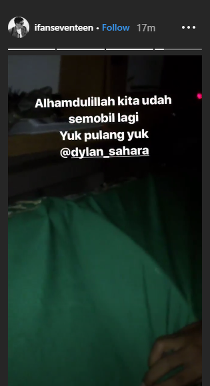 Unggahan Instastory Ifan Seventeen