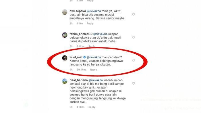 Ariel membalas tudingan warganet