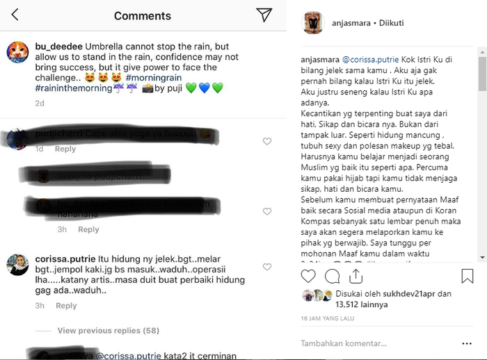 Anjasmara lakukan ini saat istrinya dihujat