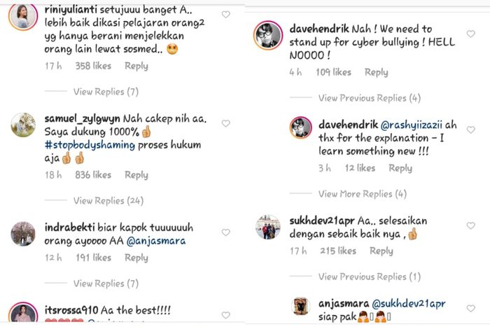 Dukungan para seleb untuk Anjasmara