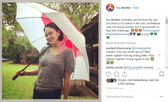 Foto Dian Nitami dihujat warganet