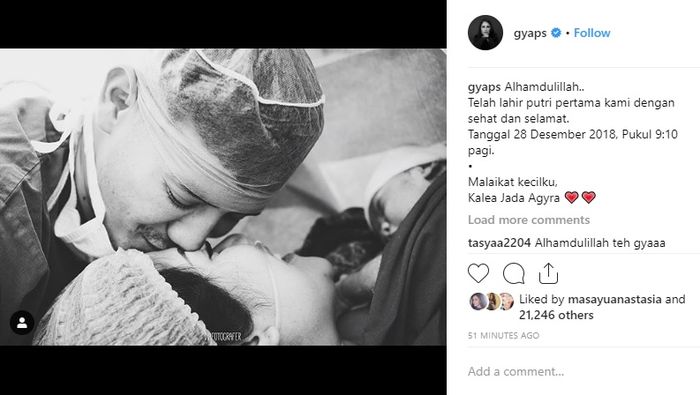 Anak Tarra Budiman dan Gya Sadiqah Lahir